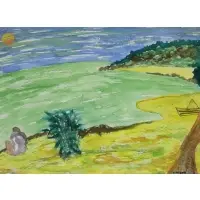 Vincent Smith, Cormier Plage Haiti, Gouache and collage