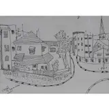 Vincent Smith, Dar es Salaam, Ink drawing