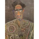 Vincent Smith, The Fetish Priest 111, Pastel, signed, titled and dated, 1976