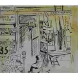 Vincent Smith, Poultry Market, Pen and Watercolor