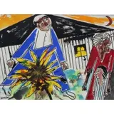 Vincent Smith, Sunflower, , Pen and watercolor