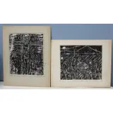 Vincent Smith, Christ, 2 x Woodblock, signed and titled