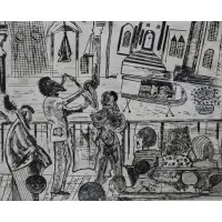 Vincent Smith, A moment Supreme, Etching, signed, titled and dated, 1971