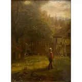 William Sidney Mount, In the Backyard with the Dog, 1868, Oil on panel