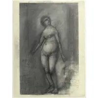 Standing Otoma, 0 by Bruce Gagnier, Graphite on paper, sold May 2025