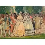 Gifford Beal, Soiree (Evening Party), Oil on board