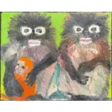 Family of Monkeys by Hunt Slonem, Oil on canvas, sold May 2025