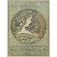 Ivy by Alphonse Mucha, Colored lithograph, sold May 2025