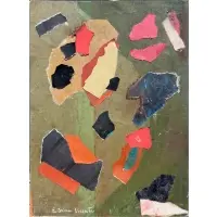 Untitled by Esteban Vicente, Color paper collage, sold May 2025