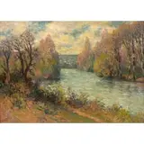 Georges d'Espagnat, Landscape Along a River, Oil on canvas