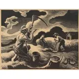 Island Hay by Thomas Hart Benton, 1945, Lithograph, sold May 2025