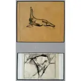 Franz Fischer, Reclining Horse, Graphite on tracing paper