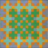 Edna Andrade, Diamond Grid I-65, Oil on canvas