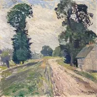 Hugo Krayn, Country Road, 1910, Oil on canvas