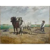 Frans De Beul, Plowing the Fields, Oil on canvas