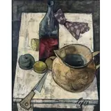 Charles Levier, La Table Dans La Cusine (The Table in the Kitchen), Oil on canvas
