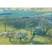 Augustus Smith Daggy, Overlooking Long Island Sound, Oil on canvas