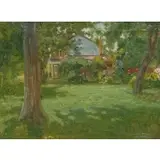 Augustus Smith Daggy, Silvermine Community House Yard, Oil on canvas