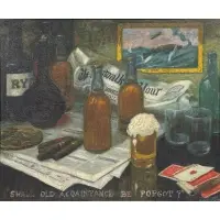 Augustus Smith Daggy, Shall Old Acquaintance Be Forgot?, Oil on board