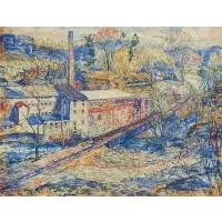 Willimantic, Connecticut by Richard Smith Daggy, Watercolor, sold Apr 2025