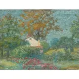 Augustus Smith Daggy, House at Silvermine, Oil on canvas