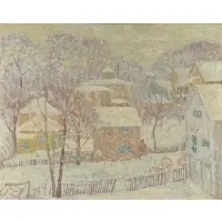 Edward Gregory Smith, A Winter Snowstorm, Oil on canvas