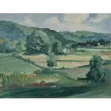 Lowell Leroy Balcom, Westport Hills, Circa 1923.Oil on board
