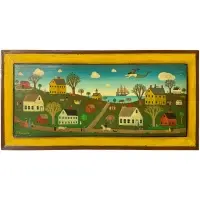 Jacob Jaskoviak Knight, Seaside Town, Oil on board