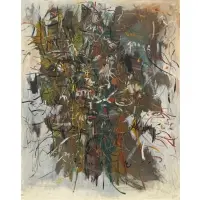 Elise Asher, Parting With Love, 1961, Oil on gesso panel