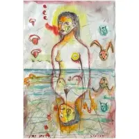Ray Smith, Woman, 1989, Watercolor on paper