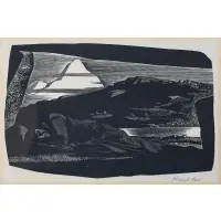 North Light (N by E) by Rockwell Kent, 1933, Woodcut, sold Apr 2025