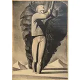 Rockwell Kent, Bringing Home the Christmas Tree, Woodcut