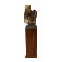 Bill Prokopiof, Large sculpture on metal base, Onyx Style Sculpture on Custom Pedestal