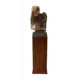 Bill Prokopiof, Large sculpture on metal base, Onyx Style Sculpture on Custom Pedestal