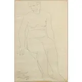 Joe Stefanelli, Study of a Female Nude, 1958, Pencil on paper
