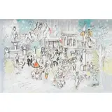 Charles Cobelle, A Plaza Scene in Paris