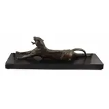 Anna Hyatt Huntington, Yawning Tiger, Bronze sculpture