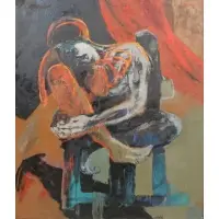 Vladimír Litvin, SASEK 2, Clown 2, Oil on canvas