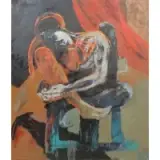 Vladimír Litvin, SASEK 2, Clown 2, Oil on canvas