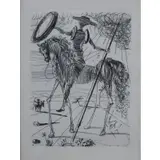 Don Quixote by Salvador Dalí, Etching framed behind glass, sold May 2025