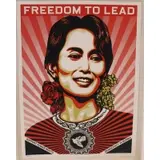 Shepard, Freedom to lead (Aung san Suu Kyi), Screenprint signed and numbered