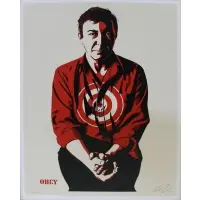 Shepard, Cream Pop Art (Jasper Johns), FAIREY (USA B. 1970) "Cream Pop Art" (Jasper Johns) Screenprint signed and numbered