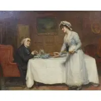 Charles Vigor, Genre Scene, Oil on canvas