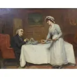 Charles Vigor, Genre Scene, Oil on canvas