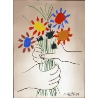 Untitled by Pablo Picasso, The Flowers of Peace Print, sold May 2025