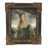 Aka Joseph Wallace King Vinciate, Portrait of a beauty, Oil on canvas, signed lr left