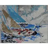 LeRoy Neiman, Untitled, Americas Cup, 19 challenge, pencil signed