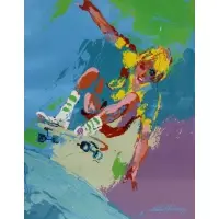 Untitled by LeRoy Neiman, Skateboarder, Serigraph, pencil signed, sold May 2025