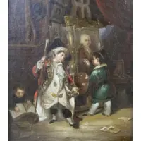 Pierre Édouard Frère, Untitled, Oil on canvas, as is