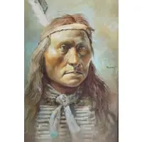 Jorge, TARALLO (Born 1951) Native American portrait, Oil on canvas signed and from a Gentleman's Hunting Lodge in Dutchess County, NY